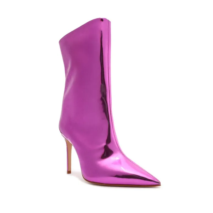 Booties Women Schutz Shoes Mary Specchio Leather Bootie Fucsia Booties Women Schutz Shoes Mary Specchio Leather Bootie Fucsia