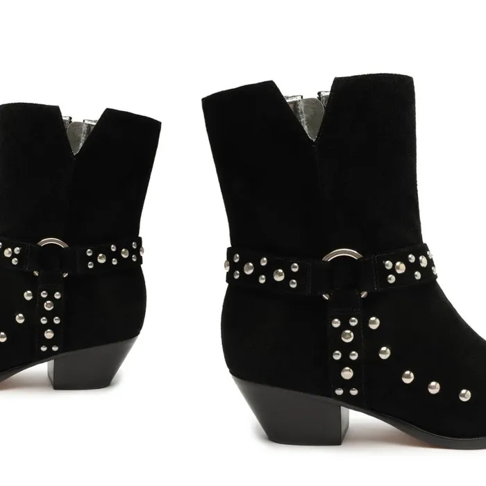 Booties Women Schutz Shoes Rhiannon Suede Bootie Black