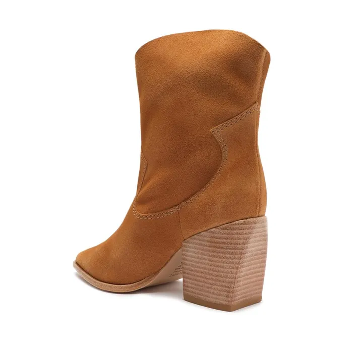 Booties Women Schutz Shoes Tessie Suede Bootie Honey Beige Booties Women Schutz Shoes Tessie Suede Bootie Honey Beige