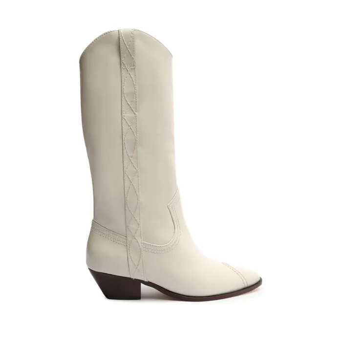 Boots Women Schutz Shoes Allison Leather Boot Pearl