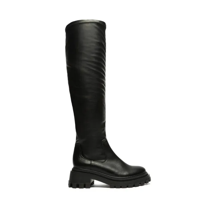 Boots Women Schutz Shoes Kendy Up Leather Boot Black