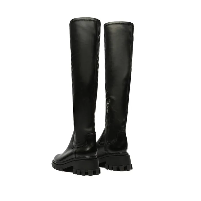 Boots Women Schutz Shoes Kendy Up Leather Boot Black