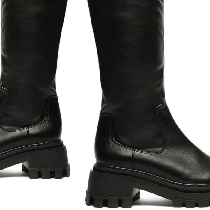 Boots Women Schutz Shoes Kendy Up Leather Boot Black