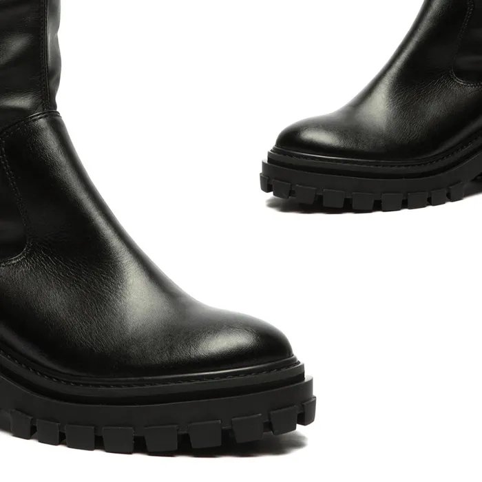 Boots Women Schutz Shoes Kendy Up Leather Boot Black