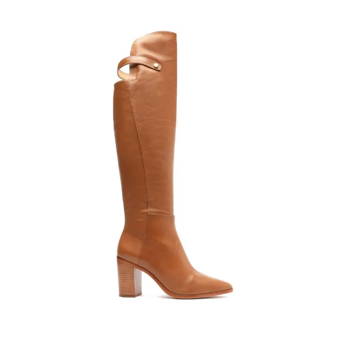 Boots Women Schutz Shoes Saryna Leather Boot New Pecan