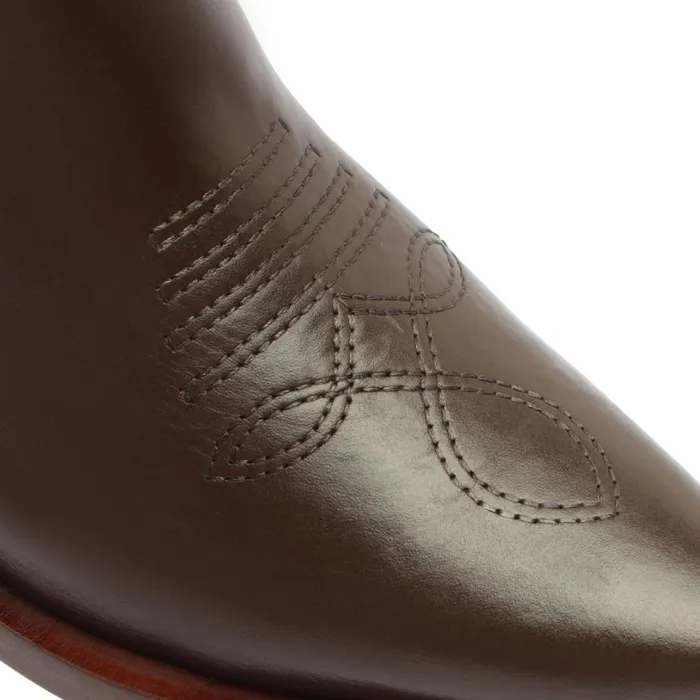 Boots Women Schutz Shoes Zachy Up Leather Boot Dark Chocolate