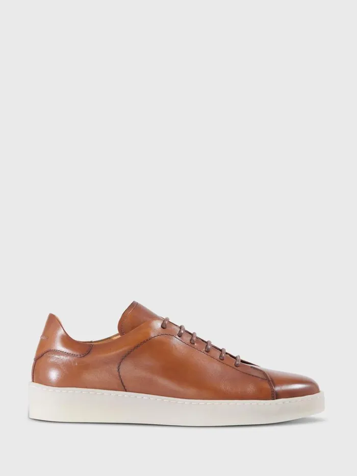 Boston Leather Derby Tan Men Paul Stuart Sneakers