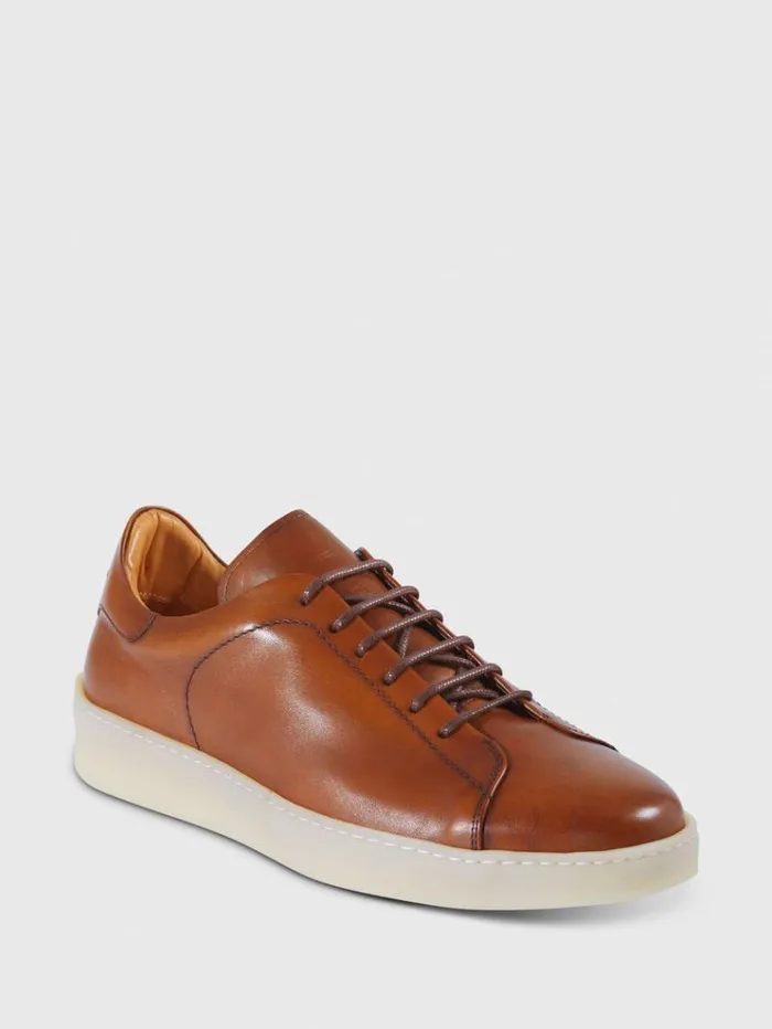 Boston Leather Derby Tan Men Paul Stuart Sneakers