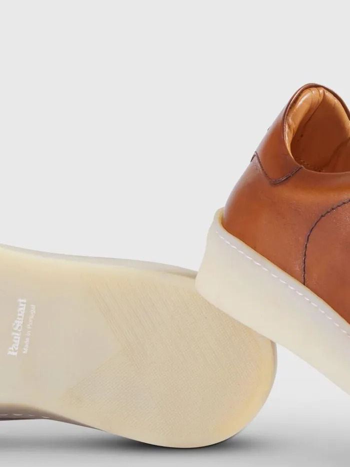 Boston Leather Derby Tan Men Paul Stuart Sneakers