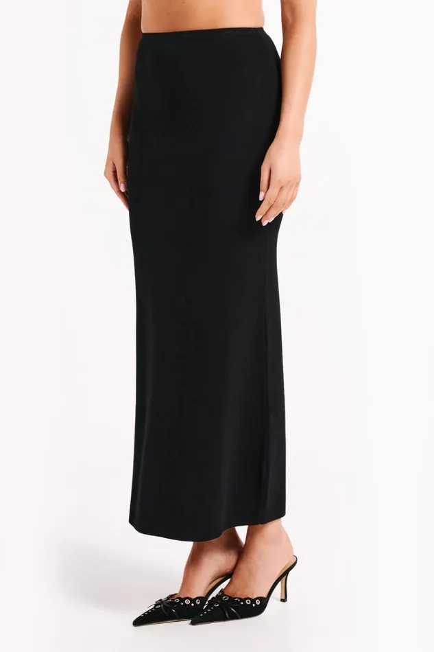 Bottoms Women Meshki Avani Mid Rise Knit Maxi Skirt 8211 Black