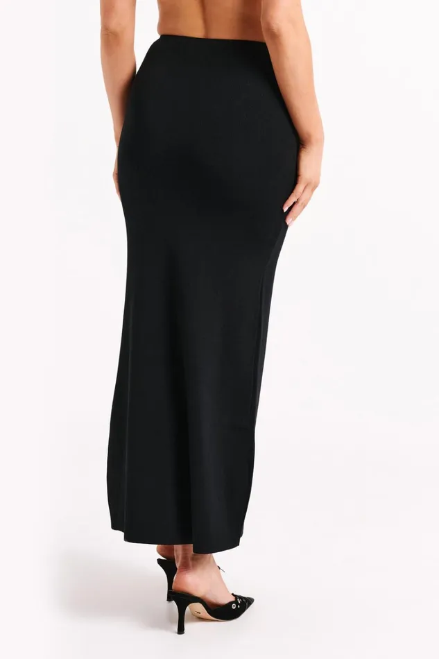 Bottoms Women Meshki Avani Mid Rise Knit Maxi Skirt 8211 Black