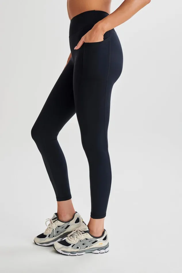 Bottoms Women Meshki Briar V Back Leggings With Pockets 8211 Black