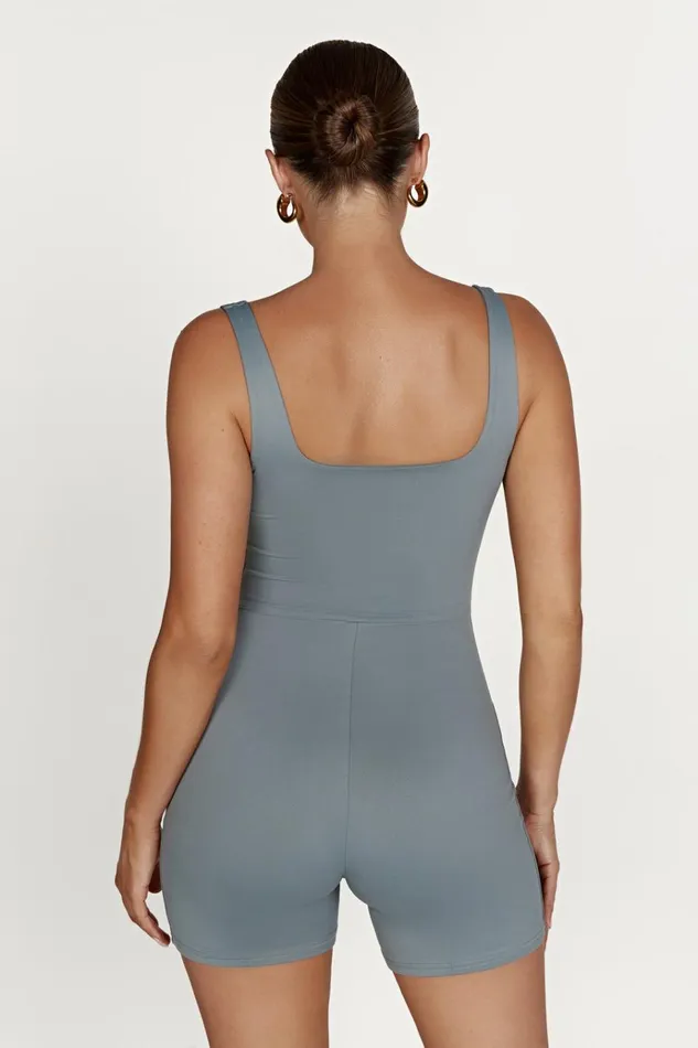 Bottoms Women Meshki Cecily Recycled Nylon Playsuit 8211 Light Charcoal