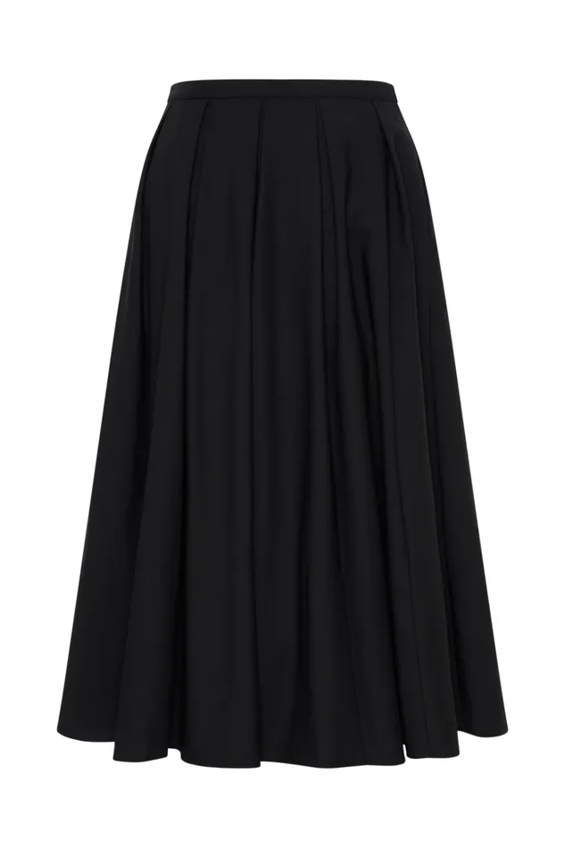 Bottoms Women Meshki Clarence Linen ALine Maxi Skirt 8211 Black