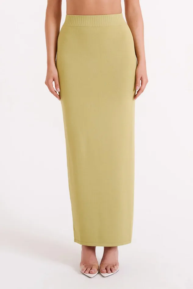Bottoms Women Meshki Darby Knit Midi Skirt 8211 Sage Bottoms Women Meshki Darby Knit Midi Skirt 8211 Sage