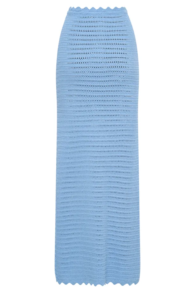 Bottoms Women Meshki Jadia Crochet Fishtail Maxi Skirt 8211 Cornflower Blue