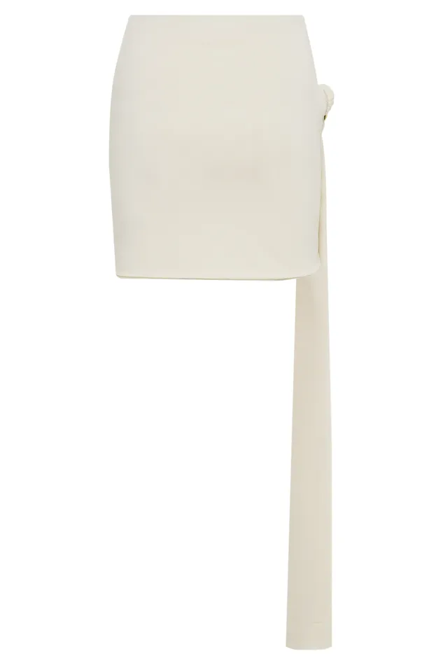 Bottoms Women Meshki Maggie Slinky Mini Skirt With Shell Hardware 8211 Ivory