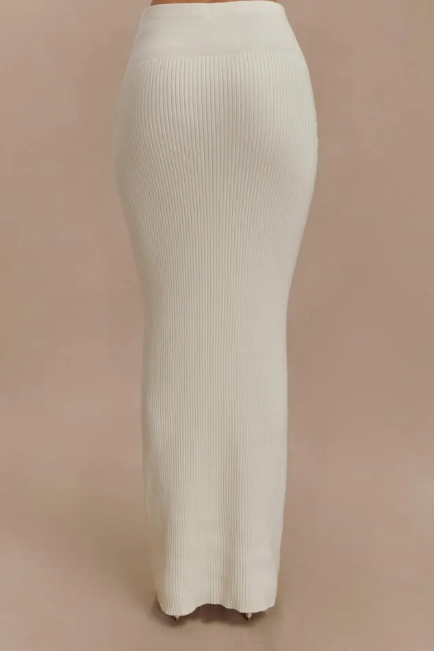 Bottoms Women Meshki Mathilde Ribbed Knit Maxi Skirt 8211 Ivory