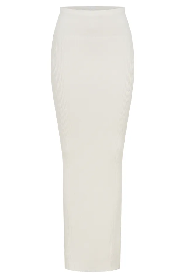Bottoms Women Meshki Mathilde Ribbed Knit Maxi Skirt 8211 Ivory