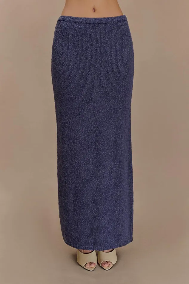 Bottoms Women Meshki Moira Boucle Maxi Skirt 8211 Steel