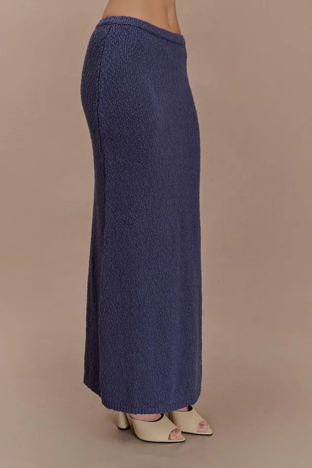 Bottoms Women Meshki Moira Boucle Maxi Skirt 8211 Steel