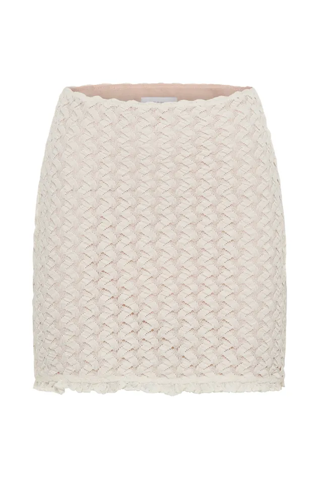 Bottoms Women Meshki Morgan Mesh And Lace Mini Skirt 8211 Ivory