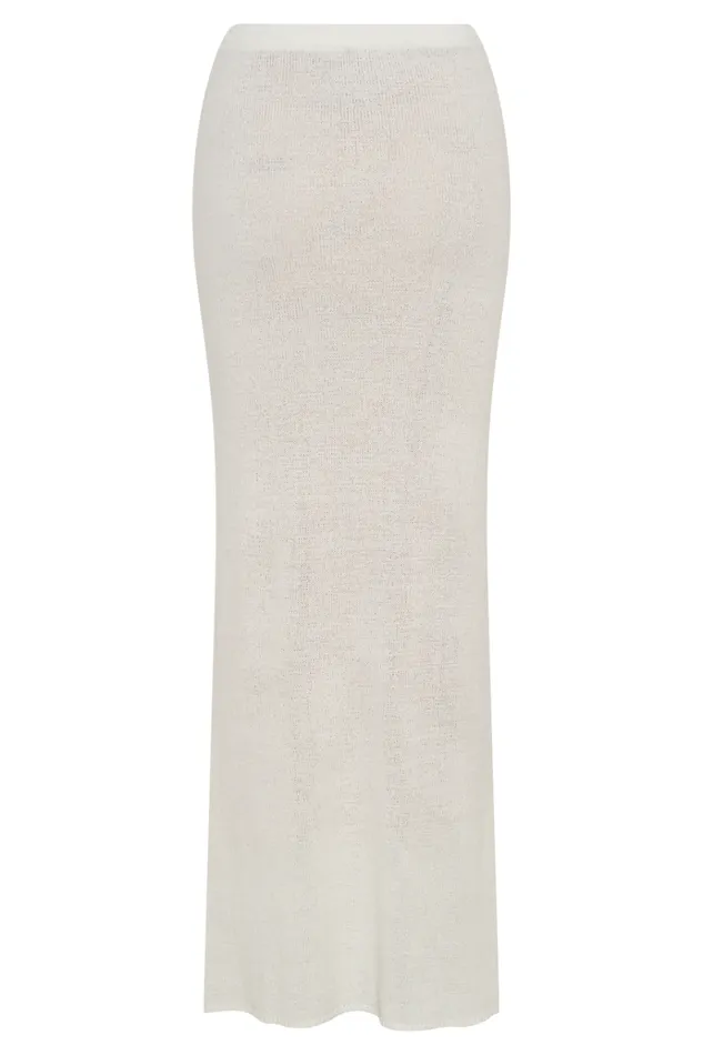 Bottoms Women Meshki Phoebe Knit Maxi Skirt 8211 Ivory