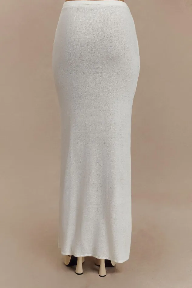 Bottoms Women Meshki Phoebe Knit Maxi Skirt 8211 Ivory