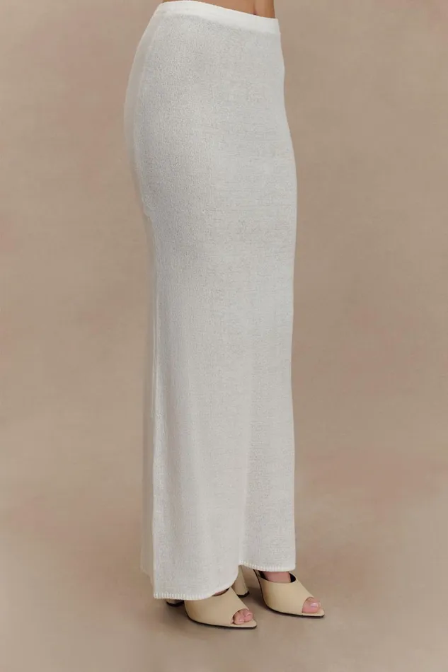 Bottoms Women Meshki Phoebe Knit Maxi Skirt 8211 Ivory