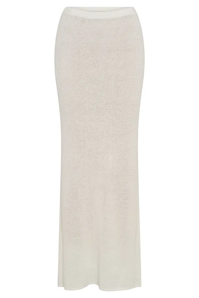 Bottoms Women Meshki Phoebe Knit Maxi Skirt 8211 Ivory