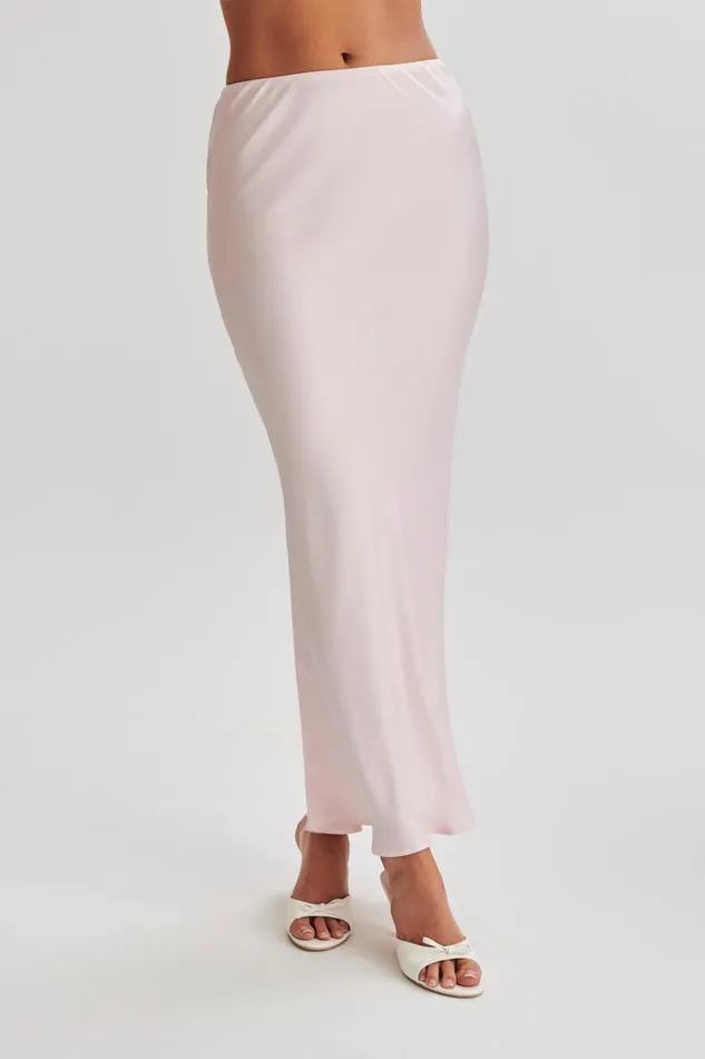 Bottoms Women Meshki Violeta Satin Maxi Skirt 8211 Fairy Floss Pink