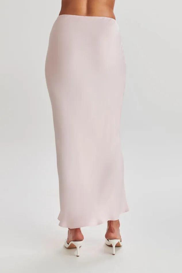 Bottoms Women Meshki Violeta Satin Maxi Skirt 8211 Fairy Floss Pink
