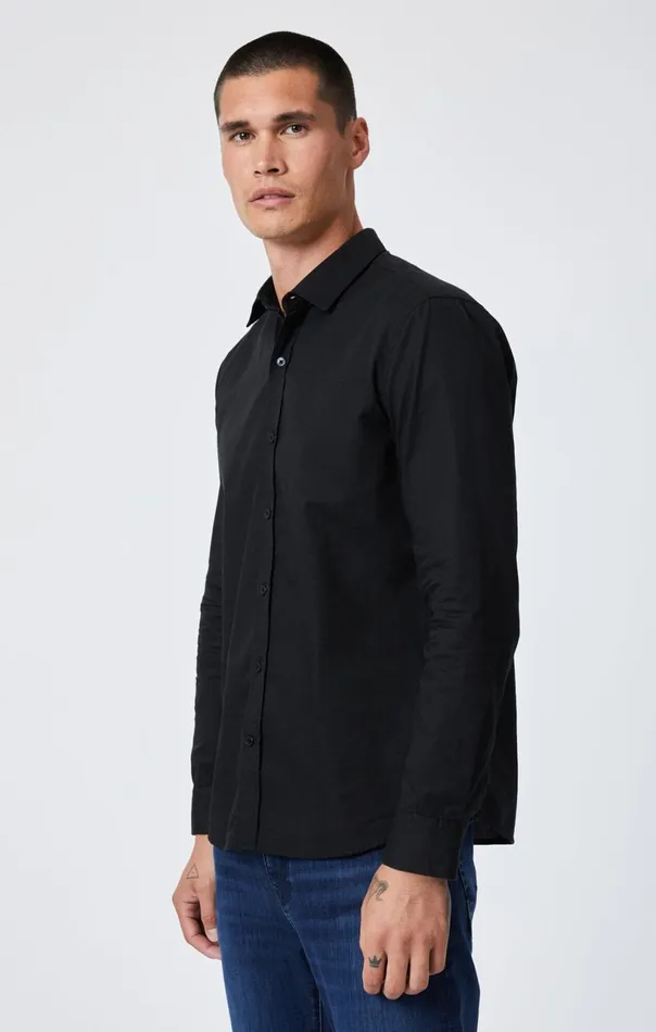 Button UpLong Sleeve Shirt In Black Men Mavi Jeans TShirts Button UpLong Sleeve Shirt In Black Men Mavi Jeans TShirts