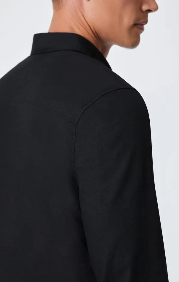 Button UpLong Sleeve Shirt In Black Men Mavi Jeans TShirts Button UpLong Sleeve Shirt In Black Men Mavi Jeans TShirts