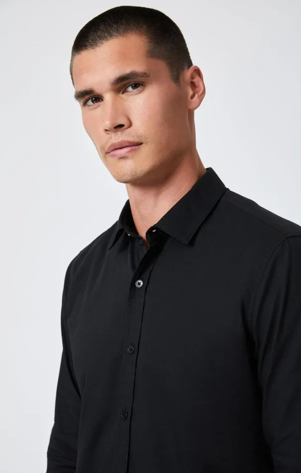 Button UpLong Sleeve Shirt In Black Men Mavi Jeans TShirts Button UpLong Sleeve Shirt In Black Men Mavi Jeans TShirts