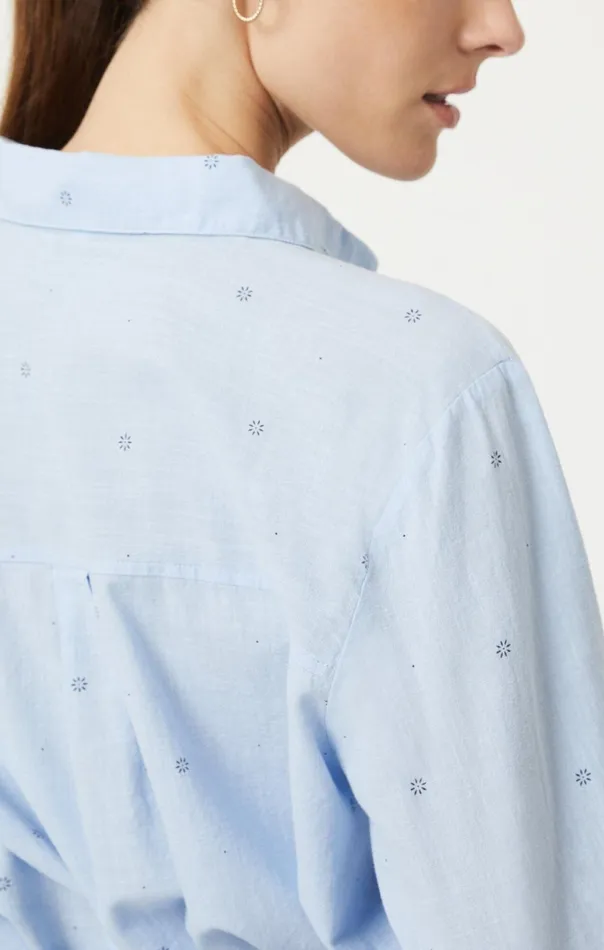 ButtonUp Long Sleeve Shirt In Navy Flower Dot Print Women Mavi Jeans Shirts ButtonUp Long Sleeve Shirt In Navy Flower Dot Print Women Mavi Jeans Shirts
