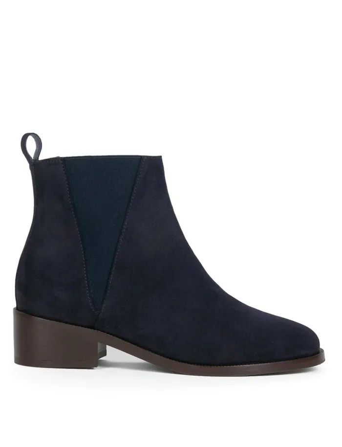 Camden Navy Women Bobbies Ankle Boots