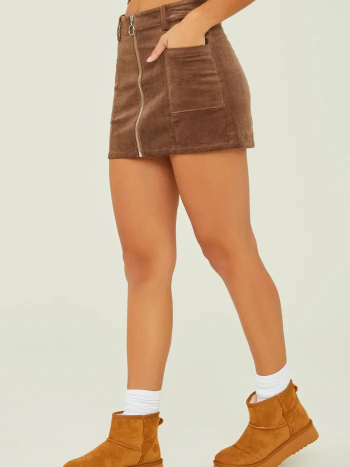Cami Corduroy Mini Skirt Brown Women Altar039d State Skirts Skorts