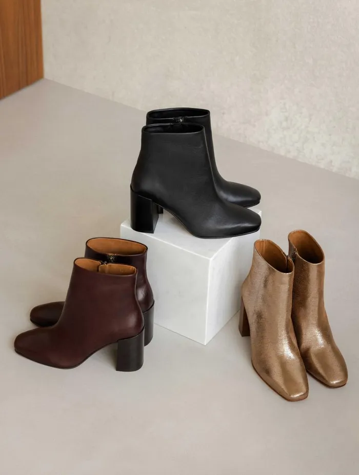 Carla Golden Women Bobbies Ankle Boots