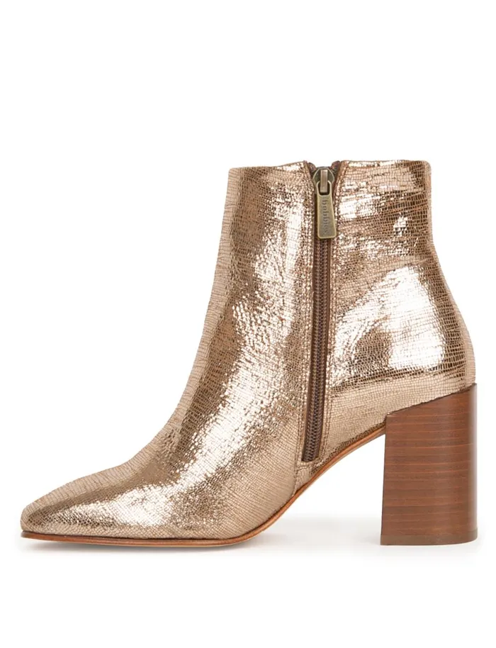 Carla Golden Women Bobbies Ankle Boots