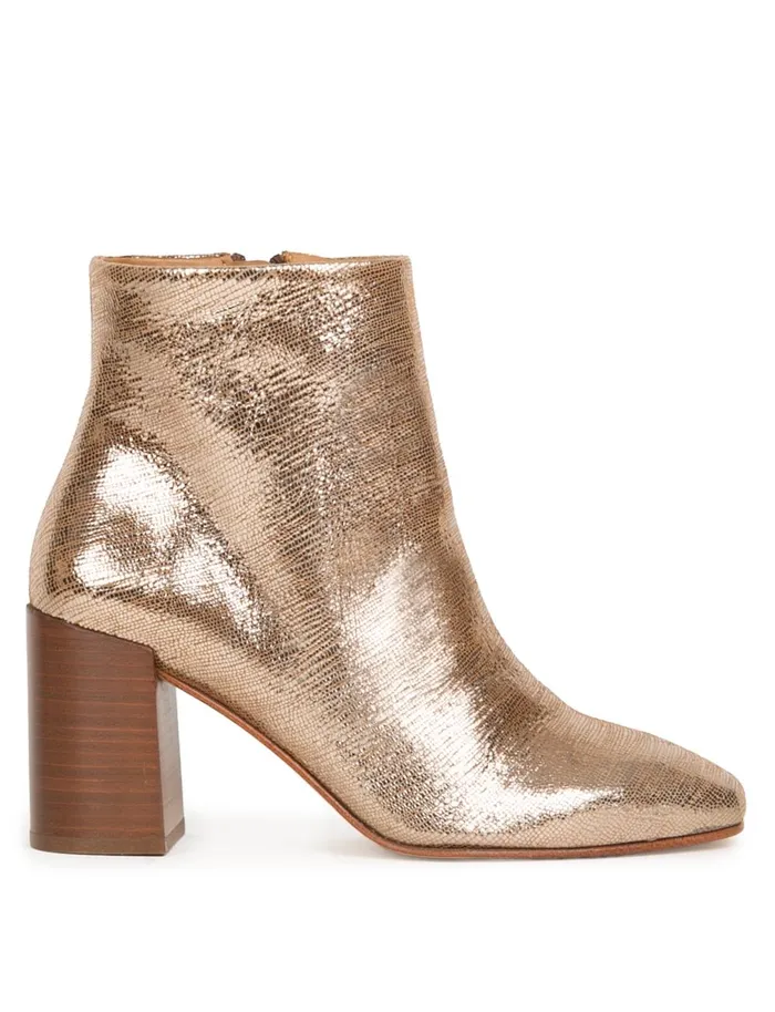 Carla Golden Women Bobbies Ankle Boots