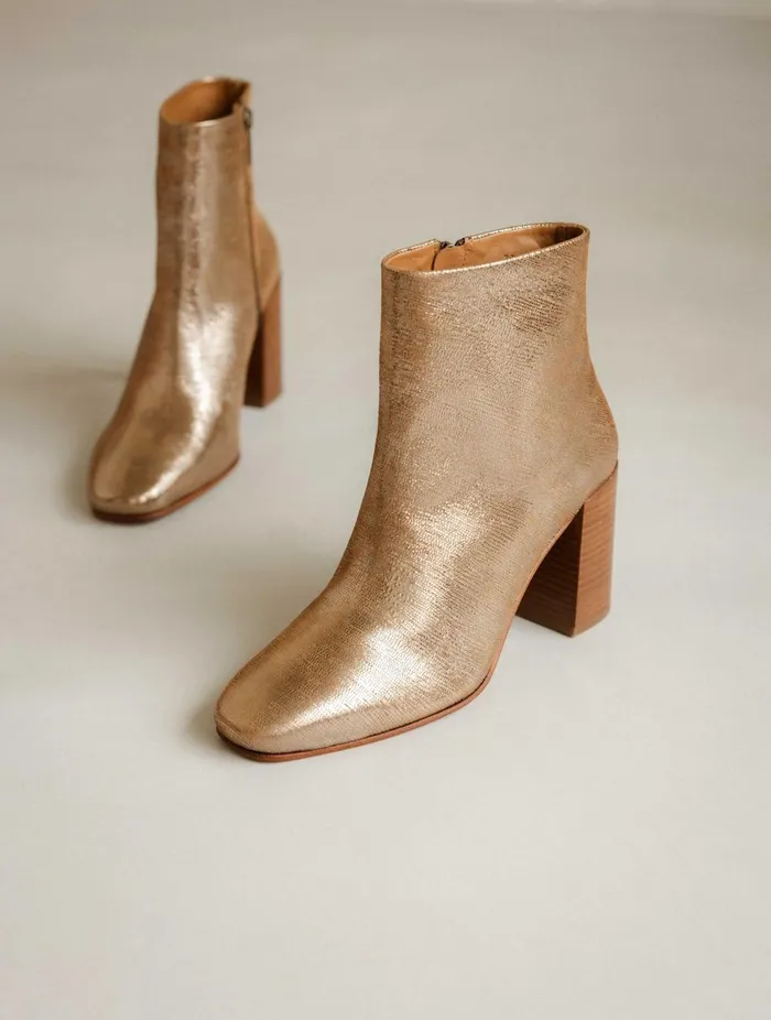 Carla Golden Women Bobbies Ankle Boots