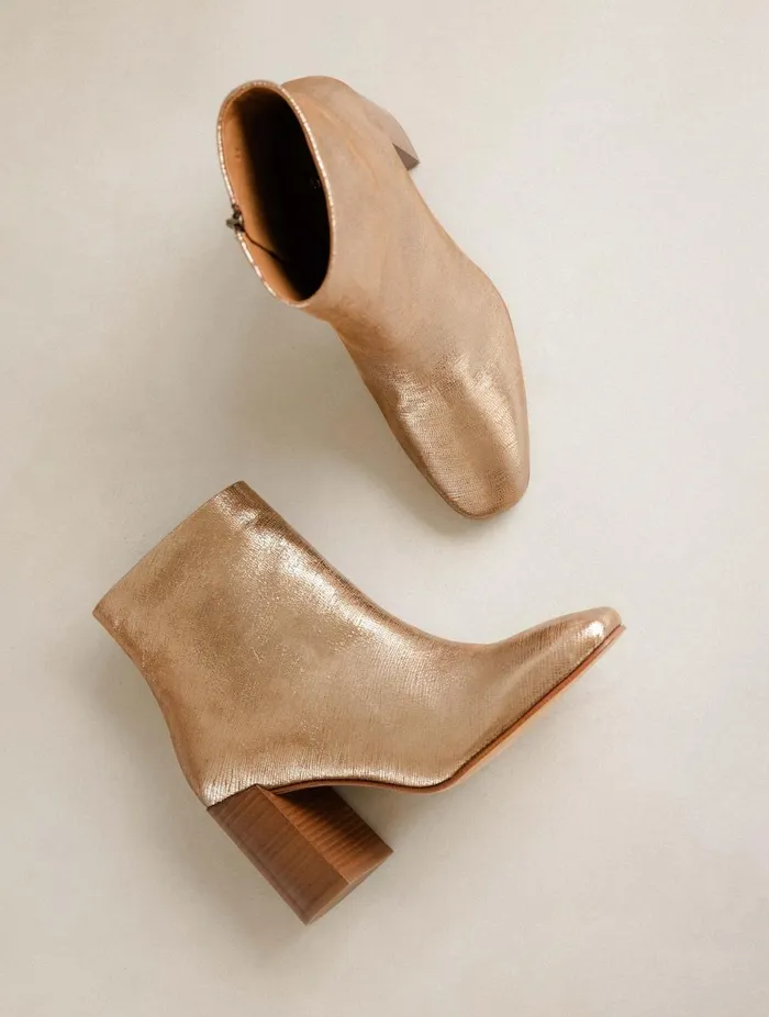 Carla Golden Women Bobbies Ankle Boots