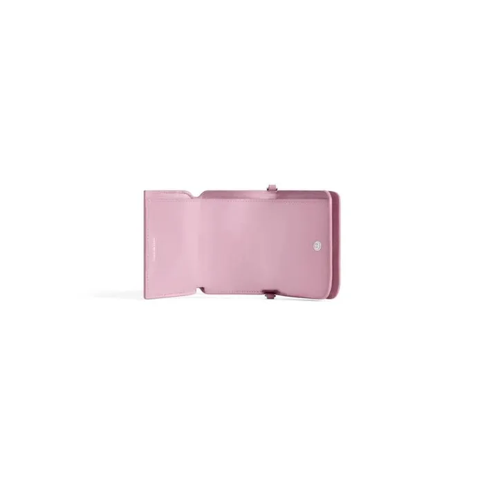 Cash Mini Wallet On Chain In Pink Women Balenciaga Wallets On Chain