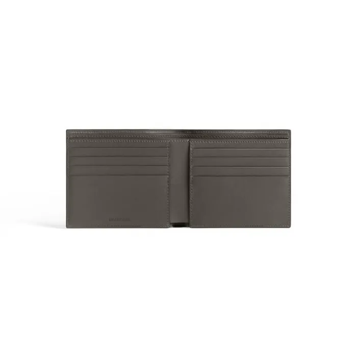Cash Square Folded Wallet In Dark Green Men Balenciaga Wallets