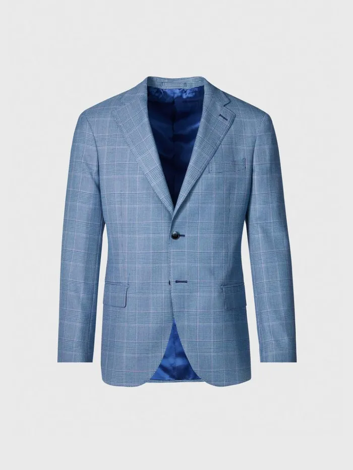 Cashmere Plaid Jacket Blue Men Paul Stuart The Cashmere Shop