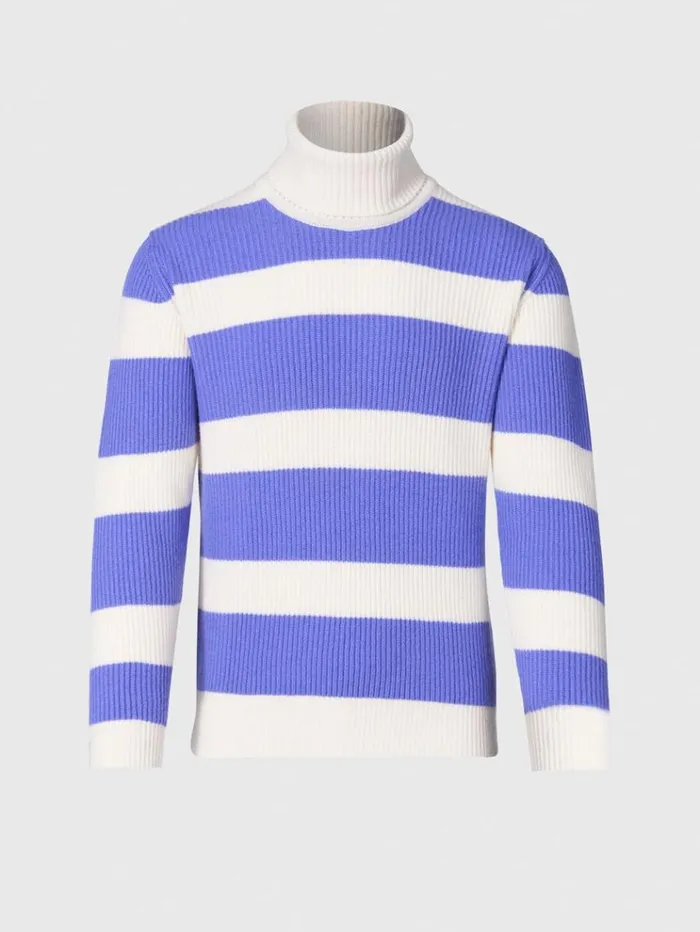 Cashmere Striped Turtleneck Lavenderwhite Men Paul Stuart Sweaters
