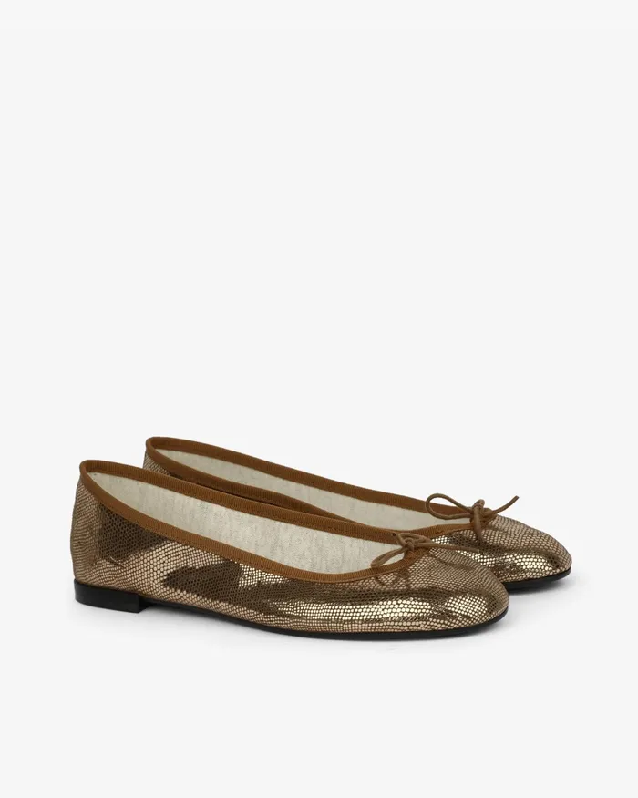 Cendrillon Rubber Sole Ballet Flats Antic Gold Women Repetto Ballet Flats