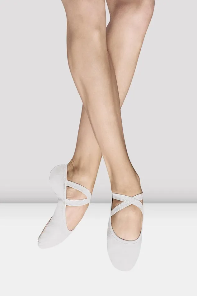 Children Ballet Bloch Performa Stretch Canvas Ballet Shoes White