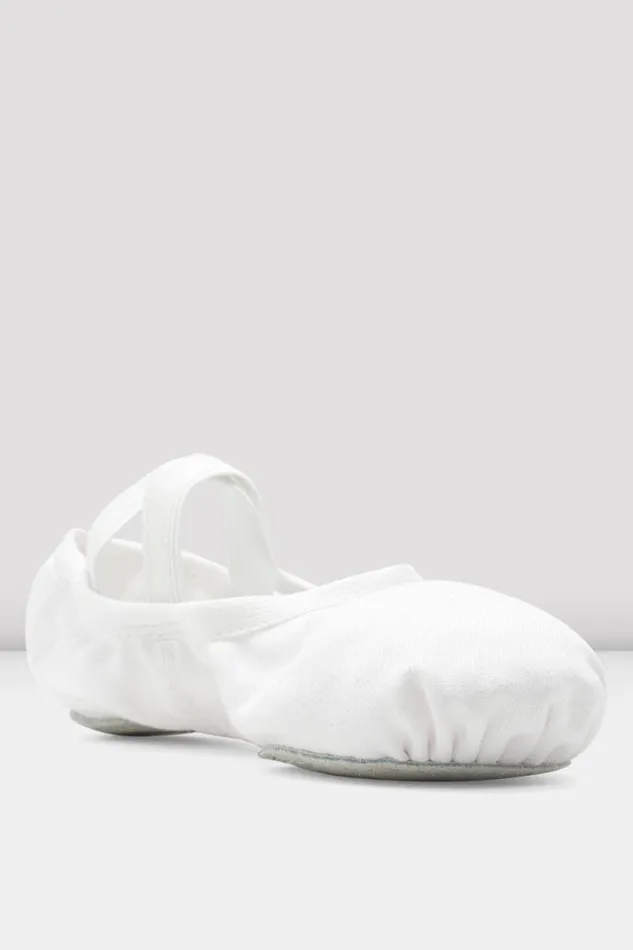 Children Ballet Bloch Performa Stretch Canvas Ballet Shoes White